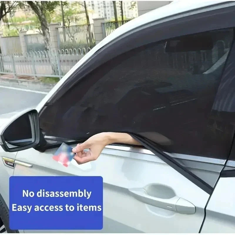 Magnetic Car Window Shade  UV Protection Mesh Curtains - Product detail 6