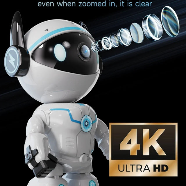 Smart Security Camera  4K Ultra HD Robot Design - Product showcase