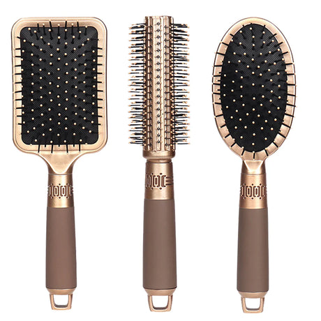 Professional Hair Brush Set  Anti-Static Paddle  Round Brushes - Product showcase