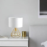 Geometric Table Lamp  Gold Metal Base with Cream Shade - Product detail 6