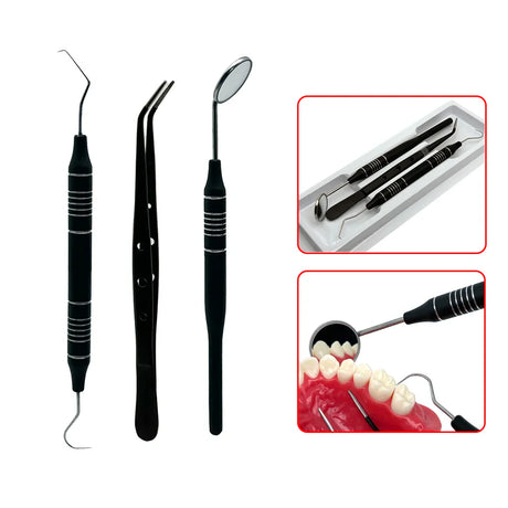 Professional Dental Care Tools  3-Piece Stainless Steel Set - Detailed view
