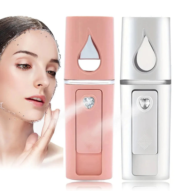 Portable Facial Mist Device  Nano Hydration Sprayer With Moisture Tester - Product showcase