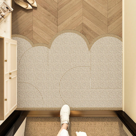 Geometric Area Rug  Neutral Tufted Cloud Pattern - Product showcase