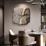 Modern Wall Clock  3D Relief Stone Texture Design - Product showcase