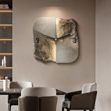 Modern Wall Clock  3D Relief Stone Texture Design - Product detail 4
