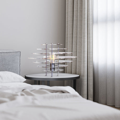 Modern Acrylic Table Lamp  Chrome Layered Design - Product detail 10