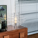 Modern Acrylic Table Lamp  Chrome Layered Design - Detailed view