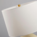 Modern Resin Table Lamp  Sculptural Base with Linen Shade - Product detail 12