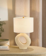 Modern Resin Table Lamp  Sculptural Base with Linen Shade - Product detail 22