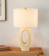 Modern Resin Table Lamp  Sculptural Base with Linen Shade - Product detail 23