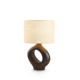 Modern Resin Table Lamp  Sculptural Base with Linen Shade - Product detail 36