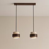 Modern Pendant Light  Stone Wood Dual Tone Design - Product detail 6