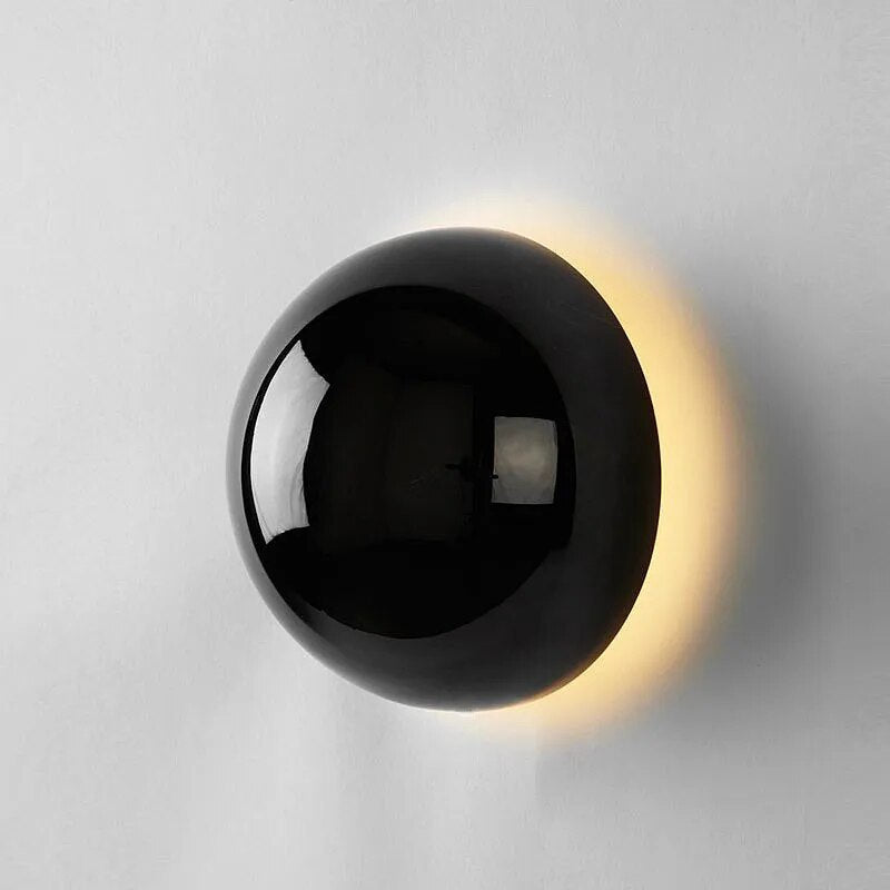 Modern Wall Sconce  Metallic Dome Light Fixture - Detailed view