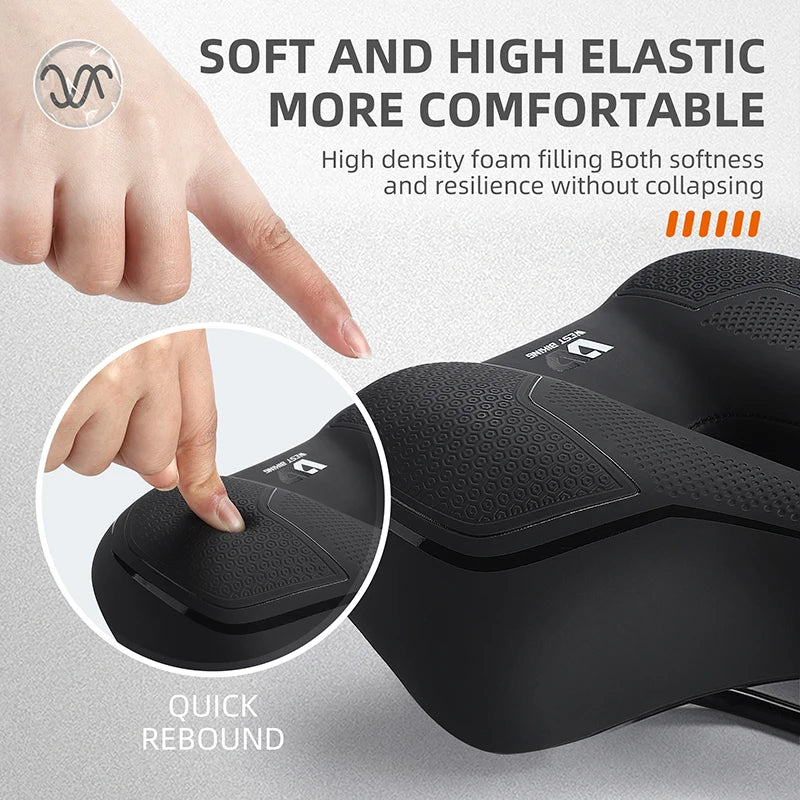Ergonomic Bicycle Saddle  Wide Comfort Design With LED Light - Product detail 4
