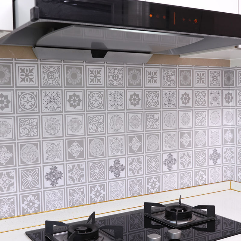 Geometric Mural Wallpaper | Classic Grey Tile Pattern