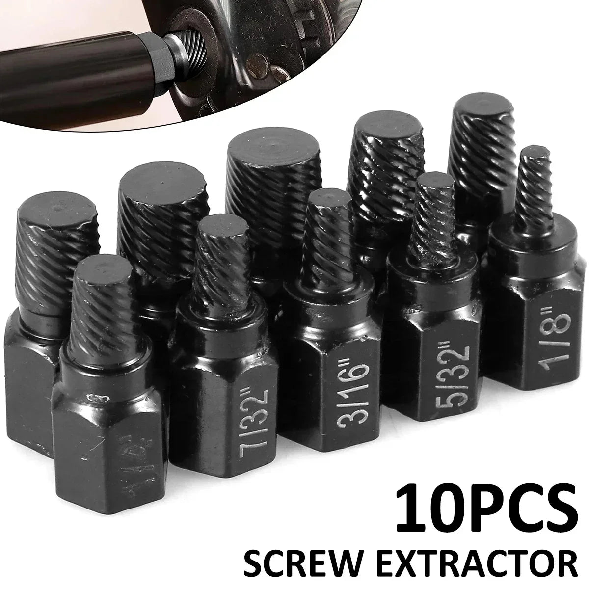 Professional Screw Extractor Set  Heat-Treated Chrome-Moly Steel - Product detail 12