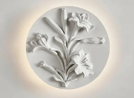 Vintage Wall Lamp  French Round Floral Relief Design - Product detail 15