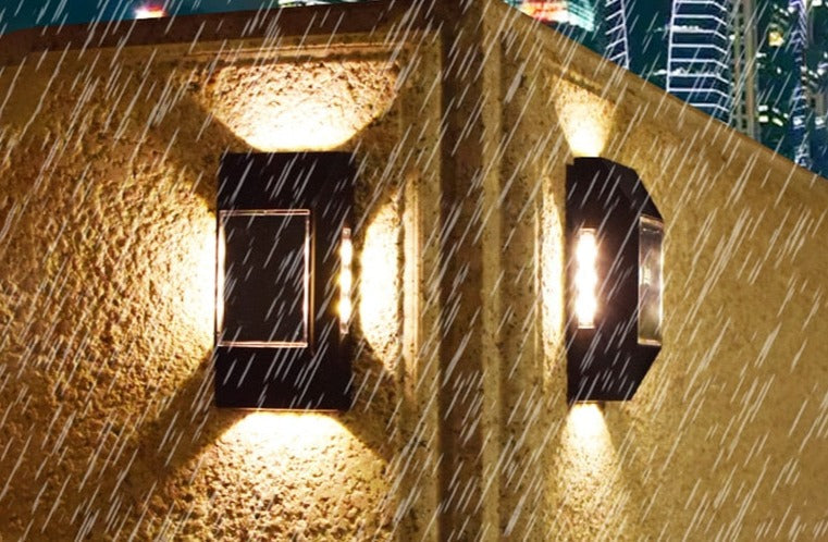 Solar Wall Light  Up-Down LED Outdoor Stair Illumination - Product example