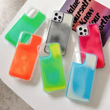 Dynamic Liquid iPhone Case  Luminous Glitter Quicksand Design - Product example