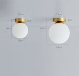 Modern Wall Sconce  Brushed Gold Globe Light - Product detail 7