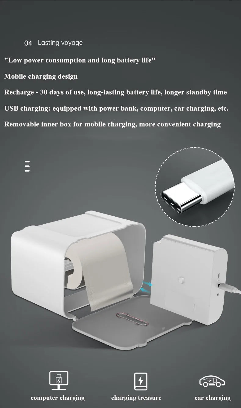 Smart Touchless Tissue Dispenser  Wall-Mount Automatic Paper Holder - Product detail 10