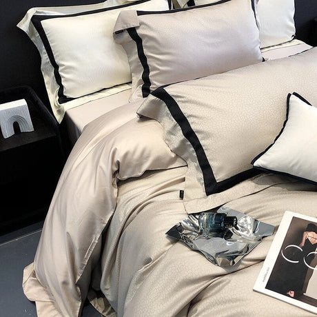 Egyptian Cotton Bedding Set  Premium Jacquard Duvet Collection - Product detail 6
