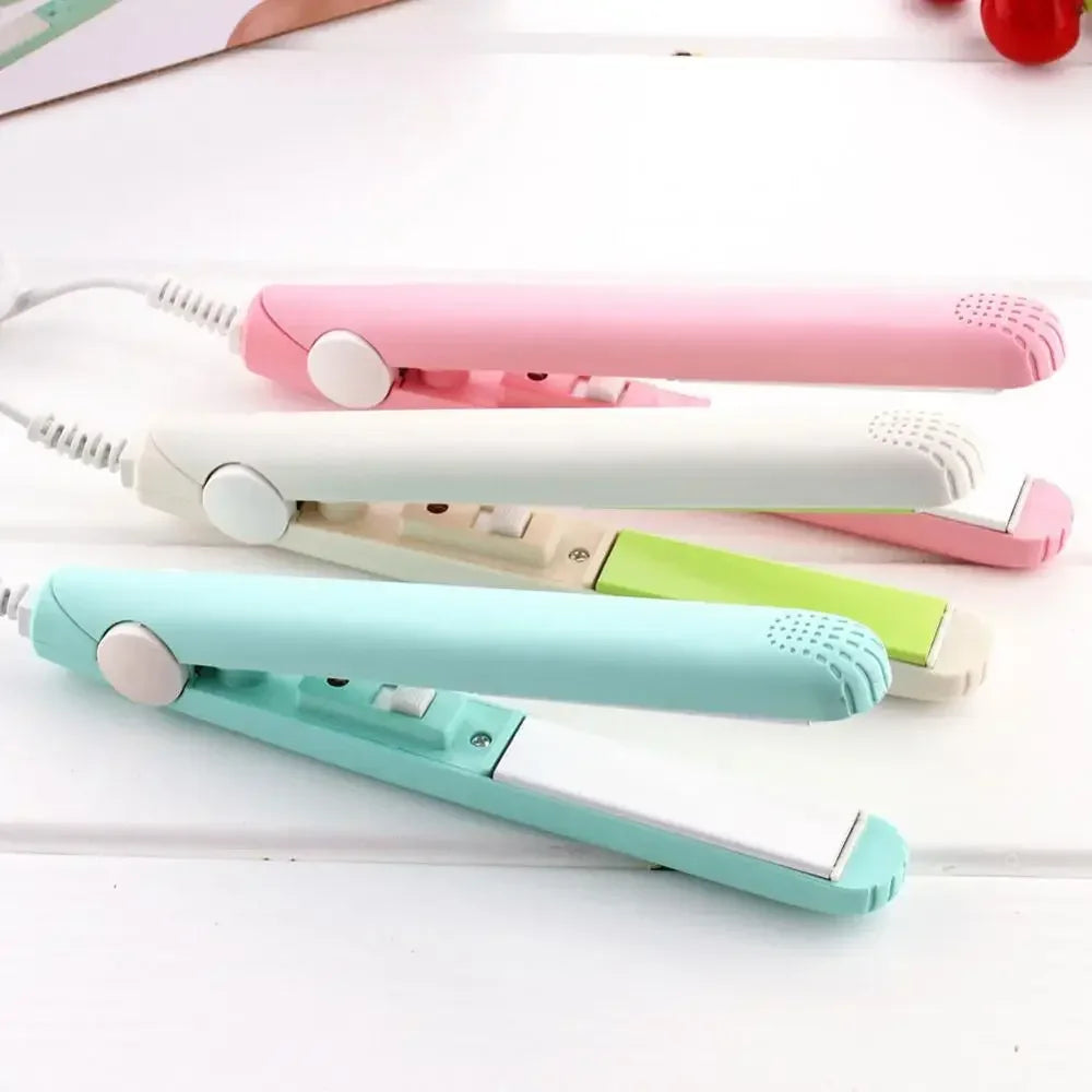 Mini Hair Straightener  Ceramic Plates Travel Size Tool - Product showcase