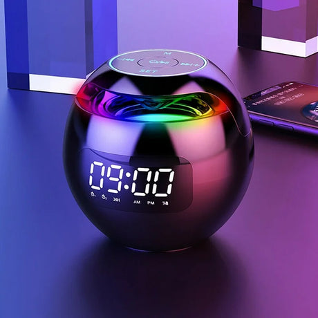 Smart Digital Alarm Clock  RGB Light Bluetooth Speaker Display - Detailed view