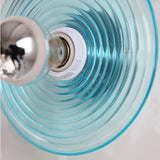 Ripple Glass Wall Light  Aqua Blue Concentric Design - Product detail 4