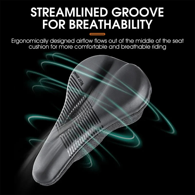 Ergonomic Bicycle Saddle  Memory Foam Shock Absorption Design - Detailed view