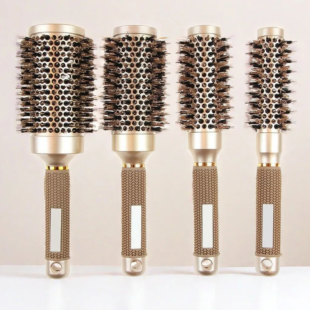 Professional Round Hair Brush Set  Ceramic Ionic Boar Bristle Design - Product detail 5