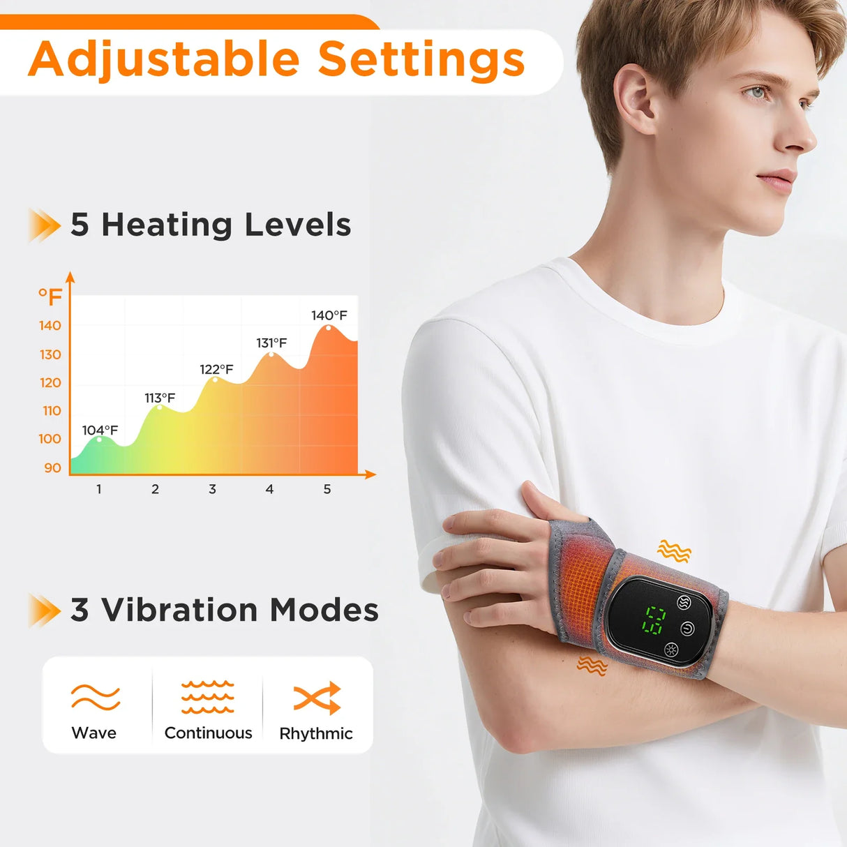 Smart Heating Ankle Massager  5-Speed Digital Control - Product detail 15