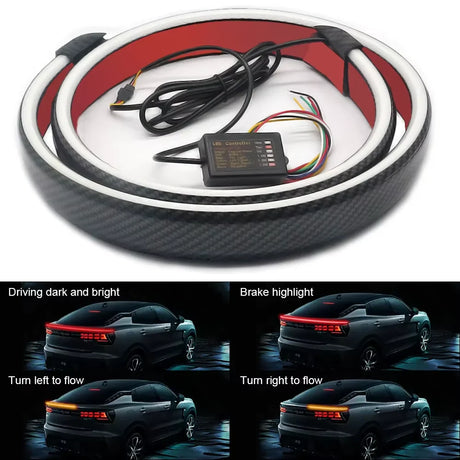 LED Car Spoiler Light  Carbon Fiber Strip With Brake Function - Product detail 6