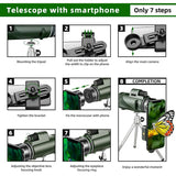 Professional Monocular Telescope  80x Magnification BAK4 Prism - Product detail 6