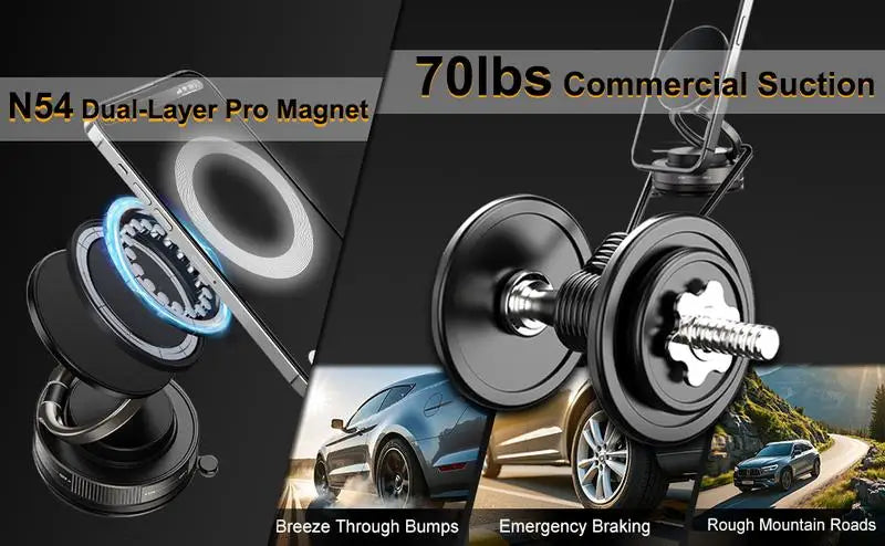 Magnetic Car Phone Mount  360 Rotatable Vacuum Suction Design - Product detail 11