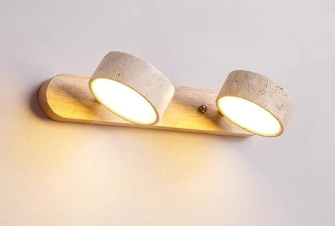 Modern LED Wall Lamp  Wood Stone Double Light Design - Product detail 7