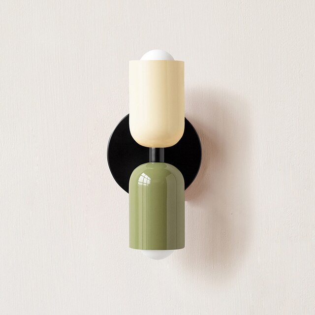 Modern LED Wall Sconce  Dual Head Cream Design - Detailed view