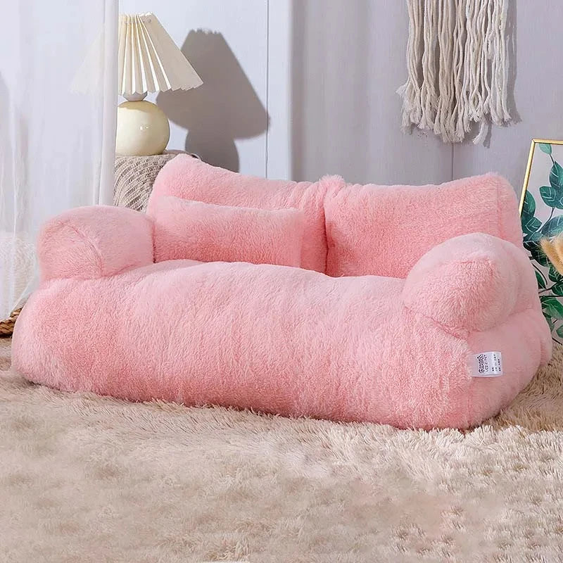 Plush Pet Sofa Bed  Cozy Winter Lounge for Cats - Product example