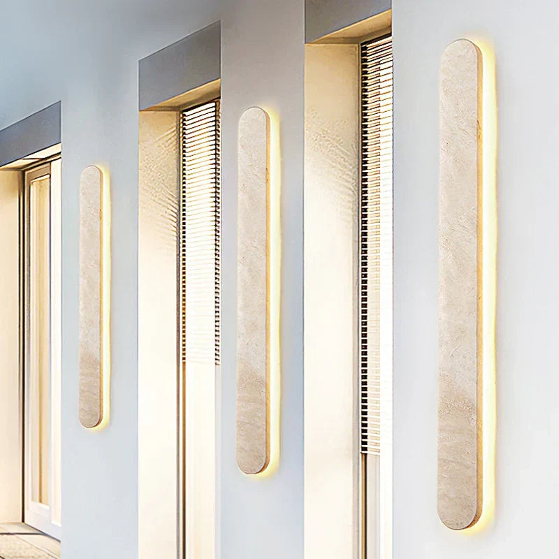 Modern Marble Wall Lamp  Natural Stone LED Sconce - Detailed view
