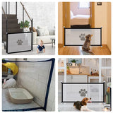 Retractable Pet Safety Gate  Mesh Barrier with Paw Print Design - Product detail 5