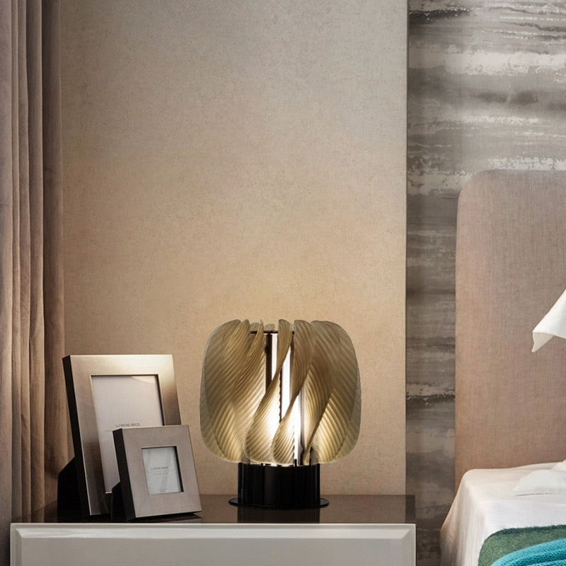Modern Table Lamp  Sculptural Wave Design - Product detail 5