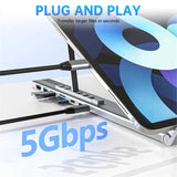 USB-C Laptop Hub Stand  8-in-1 Aluminum Docking Station - Product detail 8