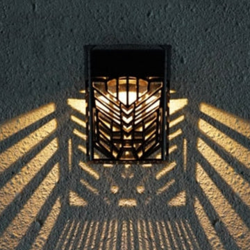 Solar Outdoor Wall Light  Geometric Art Deco Pattern - Product detail 9
