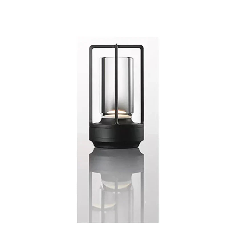 Modern LED Table Lamp  Glass Cylinder Metal Frame Design - Product detail 8