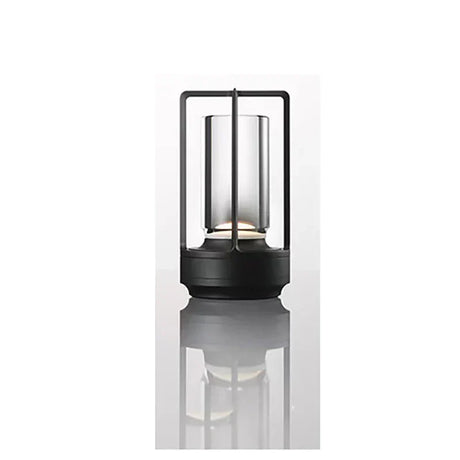 Modern LED Table Lamp  Glass Cylinder Metal Frame Design - Product detail 8