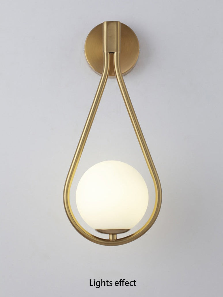 Modern Wall Sconce  Brushed Gold Globe Light - Product detail 11