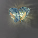 Modern Glass Wall Light  Textured Blue Copper Design - Product detail 5