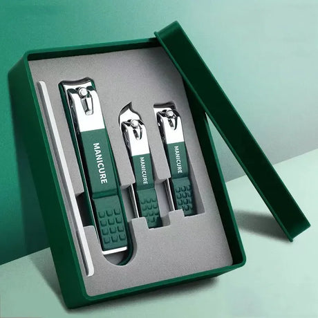 Professional Nail Care Set  Stainless Steel Manicure Kit In Storage Box - Product showcase