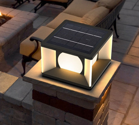Solar Garden Pillar Light  Cube Design With Auto Sensor - Product detail 10
