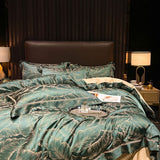 Tropical Luxury Bedding Set  Egyptian Cotton Leaf Pattern - Product detail 5